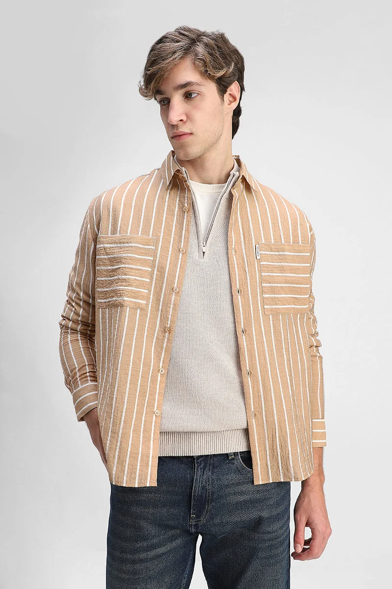 سنيتش Double Pocket Stripes Box Fit Shirt